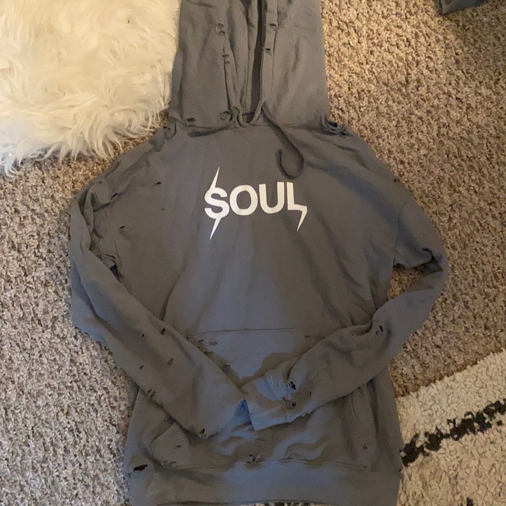 SoulCycle Distressed Grey Hoodie